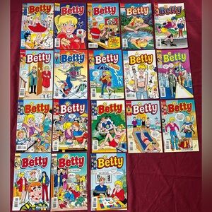 Rare Vintage Archie Comics Betty Comic Book Lot 18 Collectible Retro